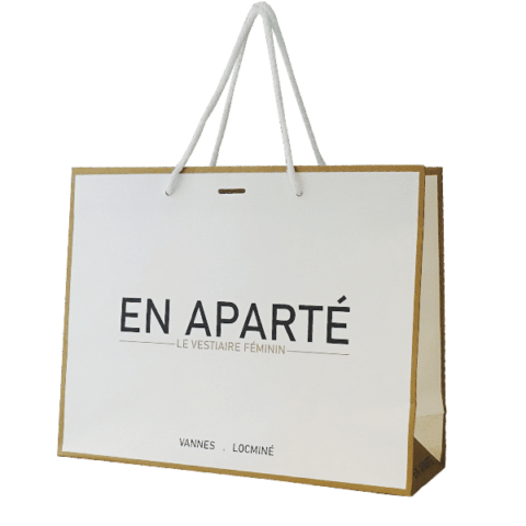 Sac papier luxe personnalisé boutique