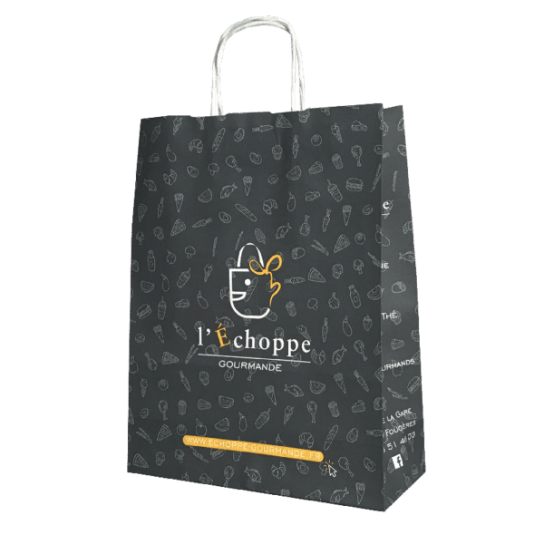 Sac épicerie fine en papier avec logo