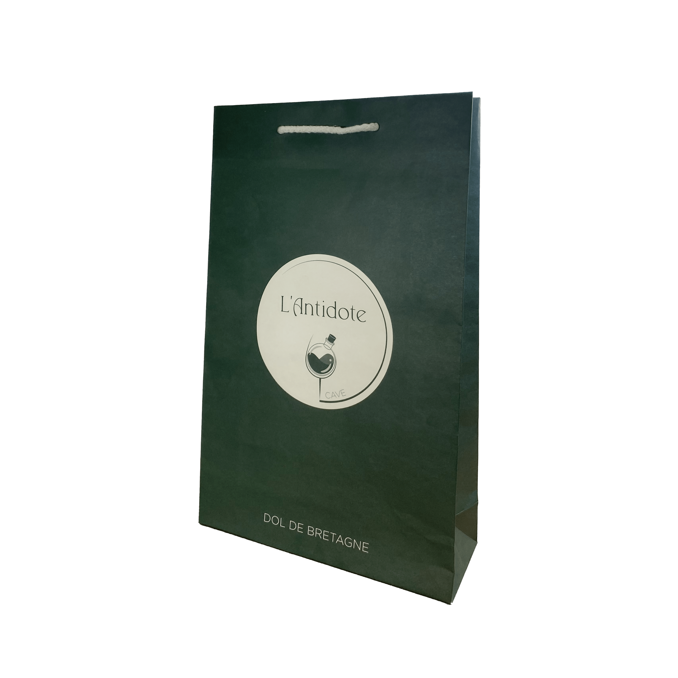Sac papier luxe bouteille
